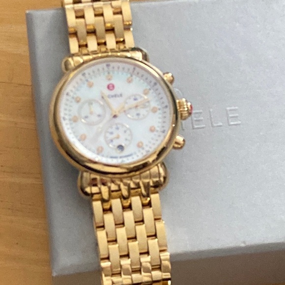 MICHELE CSX Diamond Embellished Bracelet Watch, 38mm - Picture 5 of 10